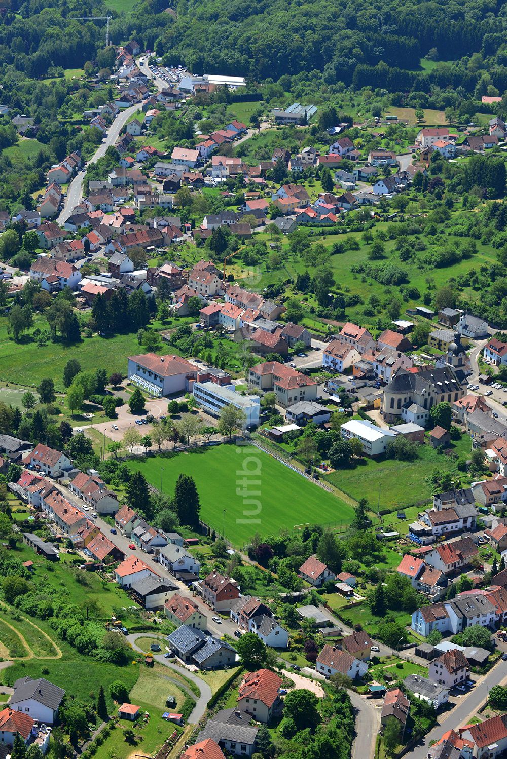 Luftbild Marpingen Urexweiler - Dorfkern von Urexweiler, einem Ortsteil von Marpingen im Bundesland Saarland