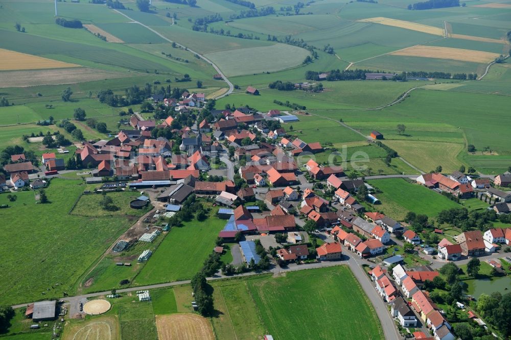 Luftaufnahme Vasbeck - Dorfkern in Vasbeck im Bundesland Hessen, Deutschland