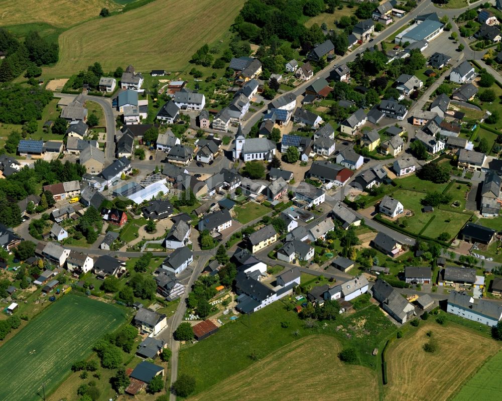 Wahlbach von oben - Dorfkern in Wahlbach im Bundesland Rheinland-Pfalz