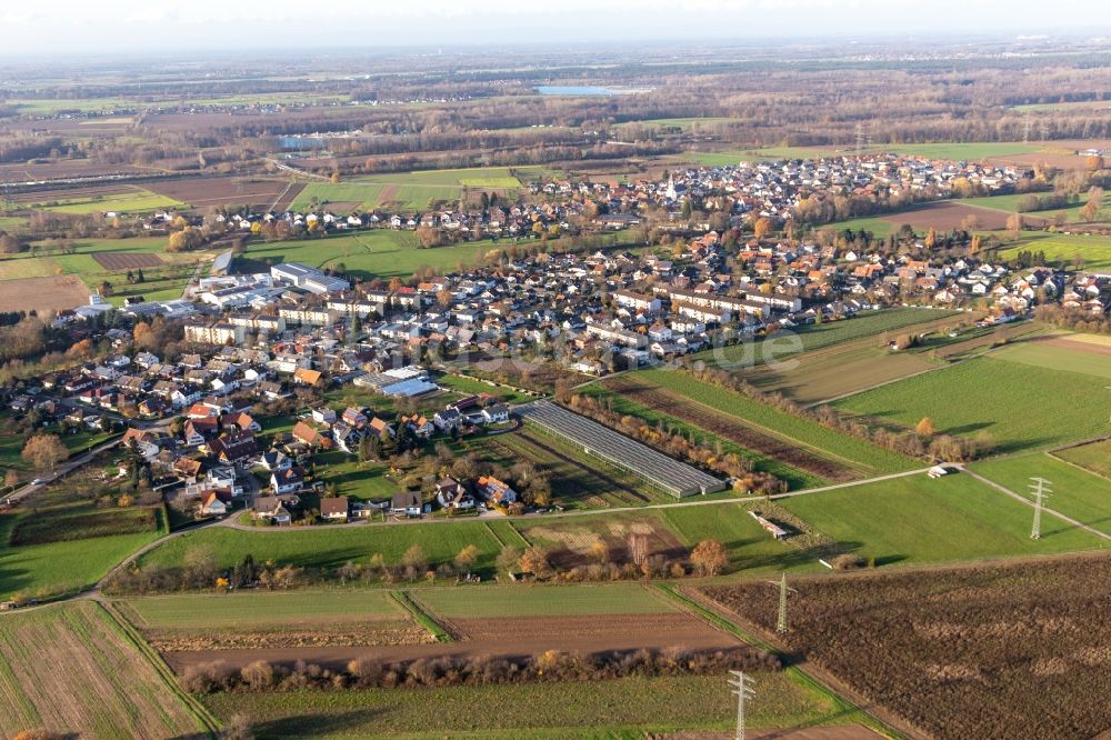 Weitenung aus der Vogelperspektive: Dorfkern in Weitenung im Bundesland Baden-Württemberg, Deutschland