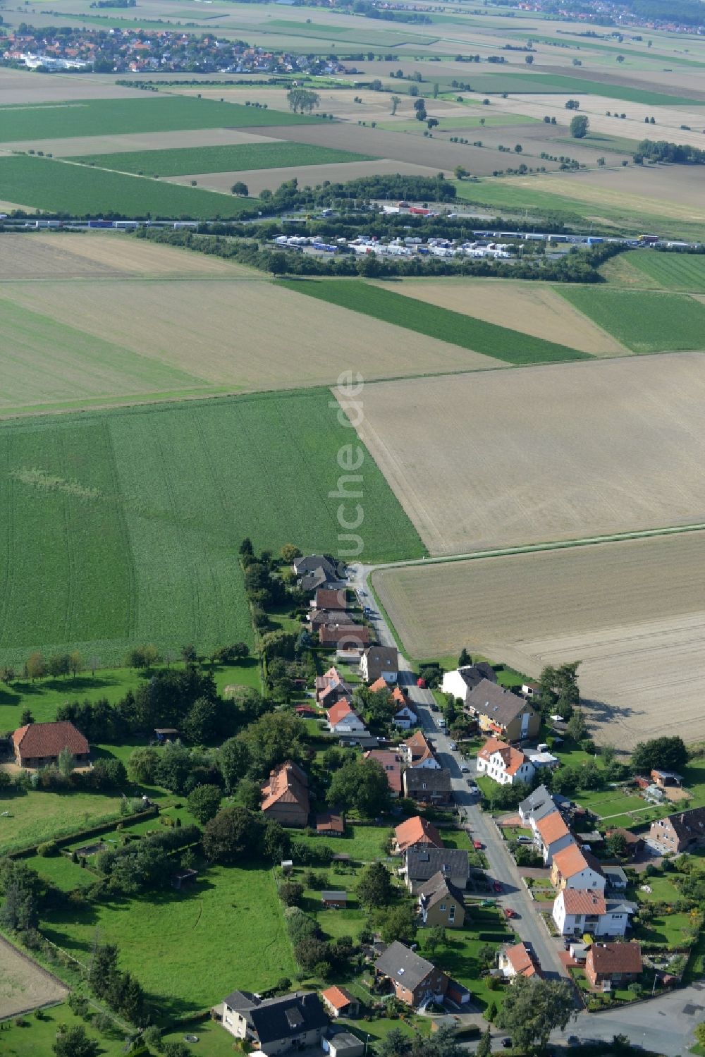 Wichtringhausen aus der Vogelperspektive: Dorfkern von Wichtringhausen im Bundesland Niedersachsen