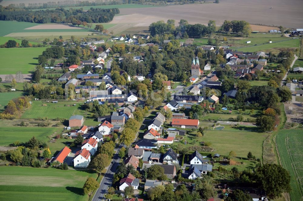 Luftbild Wilmersdorf - Dorfkern in Wilmersdorf im Bundesland Brandenburg