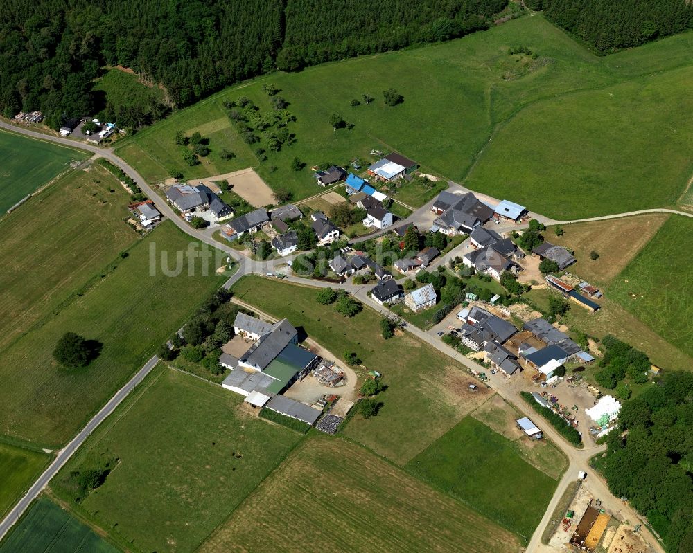 Wimmersbachhof, Belgweiler aus der Vogelperspektive: Dorfkern in Wimmersbachhof, Belgweiler im Bundesland Rheinland-Pfalz