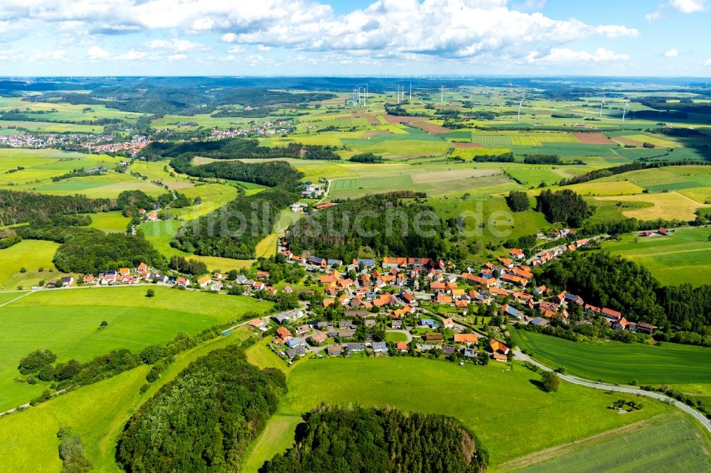 Luftbild Wirmighausen - Dorfkern in Wirmighausen im Bundesland Hessen, Deutschland