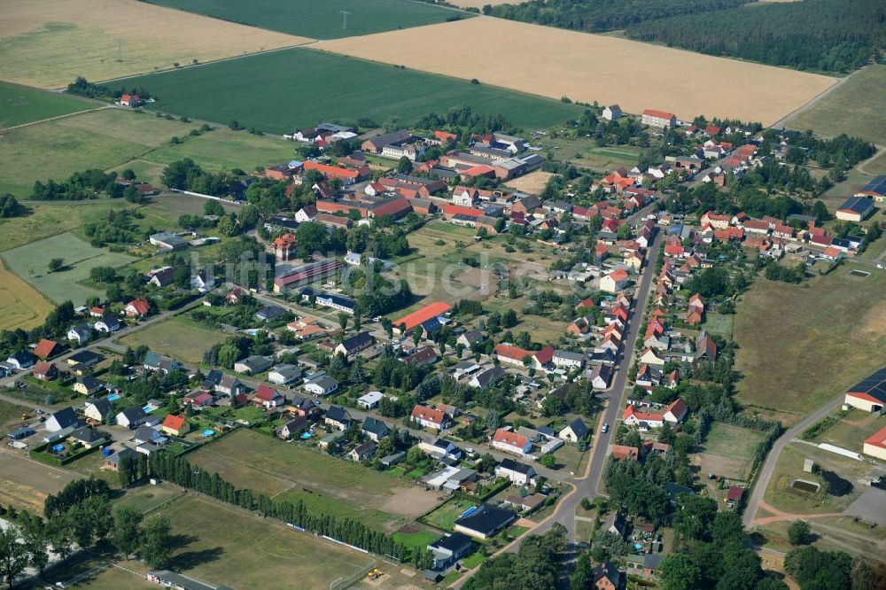 Luftbild Wörmlitz - Dorfkern in Wörmlitz im Bundesland Sachsen-Anhalt, Deutschland