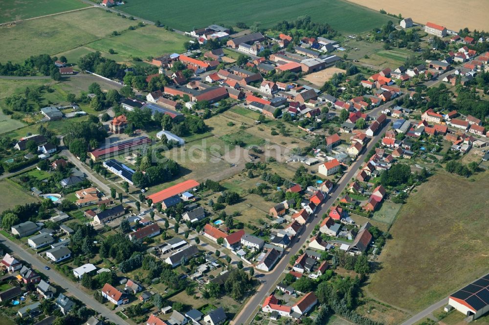 Luftaufnahme Wörmlitz - Dorfkern in Wörmlitz im Bundesland Sachsen-Anhalt, Deutschland