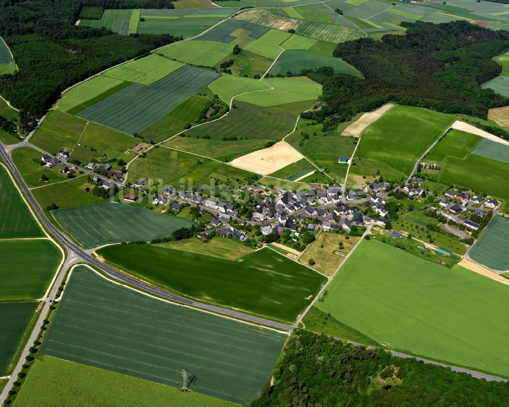 Luftaufnahme Würrich - Dorfkern in Würrich im Bundesland Rheinland-Pfalz