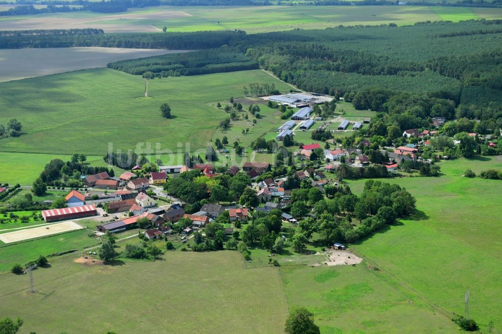 Luftbild Wutzetz - Dorfkern in Wutzetz im Bundesland Brandenburg, Deutschland