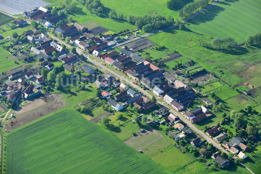 Luftbild Zauchwitz, Beelitz - Dorfkern in Zauchwitz, Beelitz im Bundesland Brandenburg