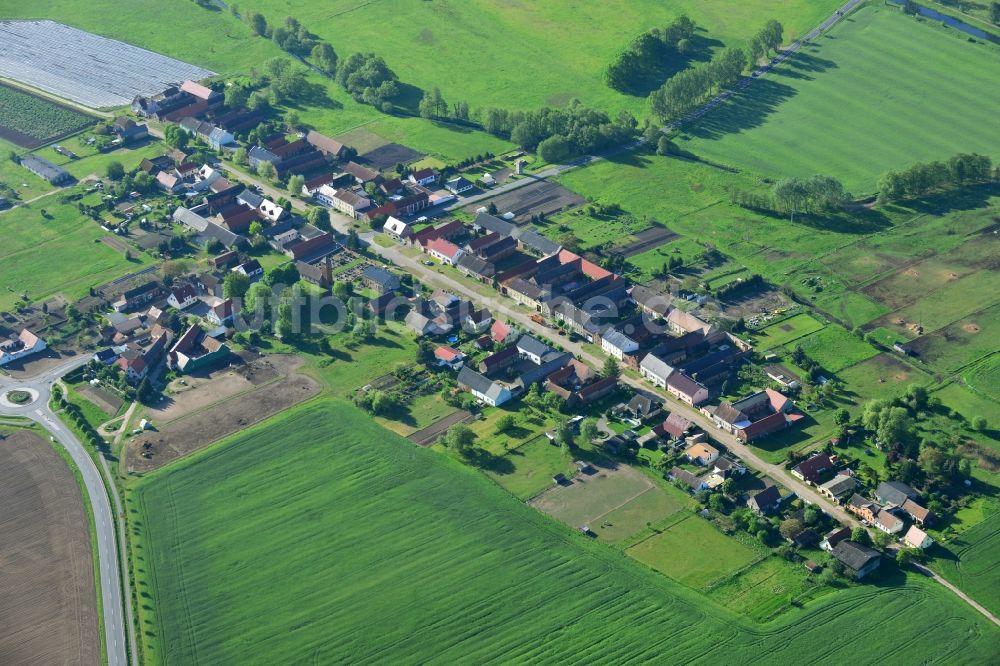 Luftbild Zauchwitz, Beelitz - Dorfkern in Zauchwitz, Beelitz im Bundesland Brandenburg