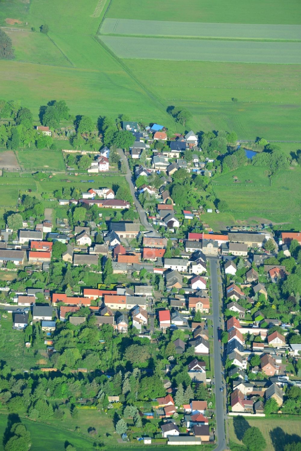 Luftbild Zehlendorf, Oranienburg - Dorfkern in Zehlendorf, Oranienburg im Bundesland Brandenburg