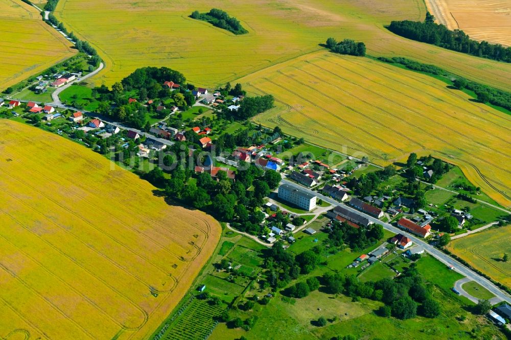 Luftaufnahme Zettemin - Dorfkern in Zettemin im Bundesland Mecklenburg-Vorpommern, Deutschland