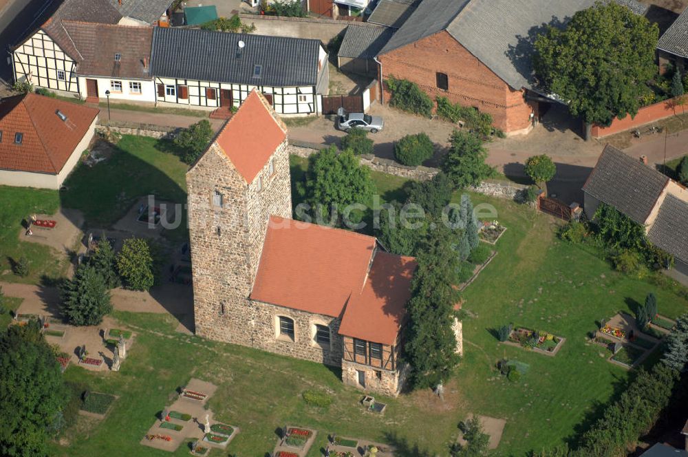 Engersen von oben - Dorfkirche Engersen