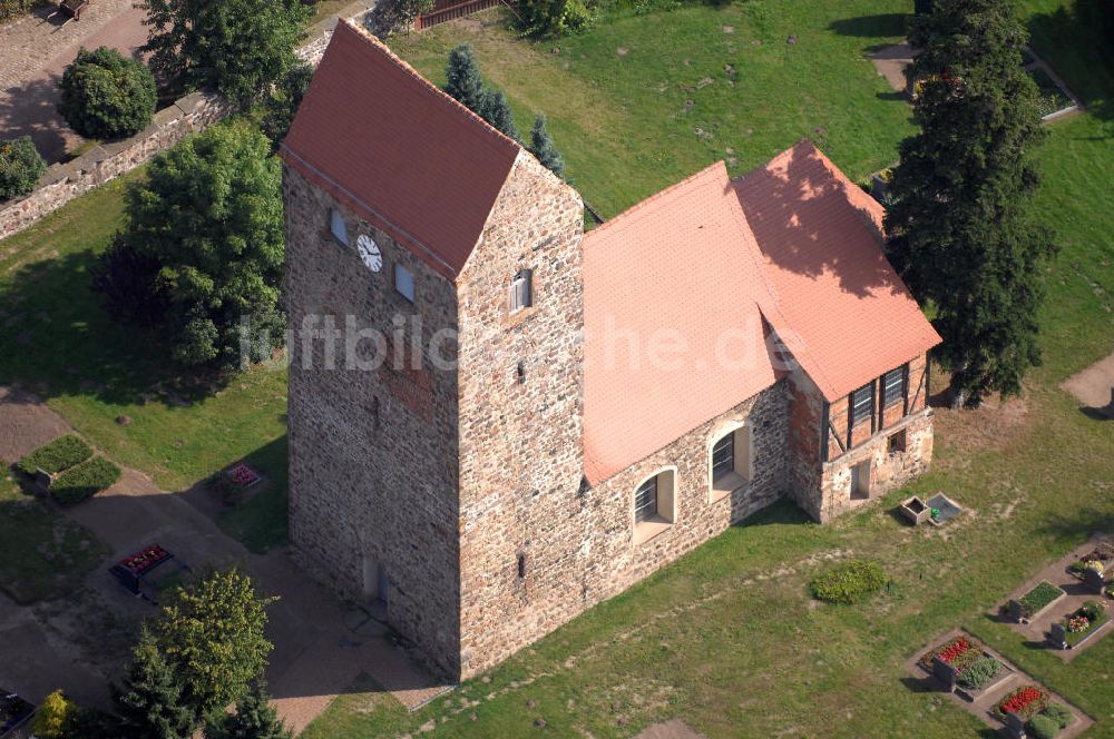 Engersen aus der Vogelperspektive: Dorfkirche Engersen