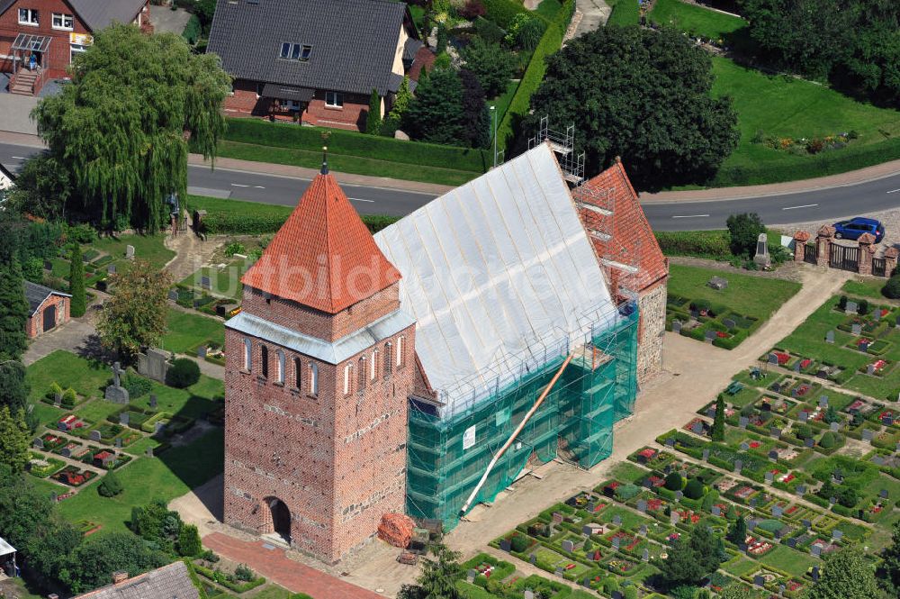 Luftbild Jördenstorf - Dorfkirche Jördenstorf