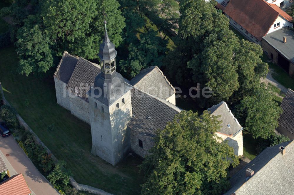 Leitzkau aus der Vogelperspektive: Dorfkirche St. Petri in Leitzkau