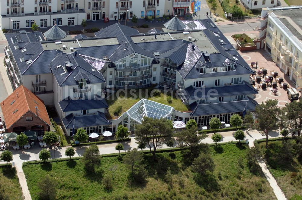 Binz aus der Vogelperspektive: Dorint Strandhotel Binz / Rügen