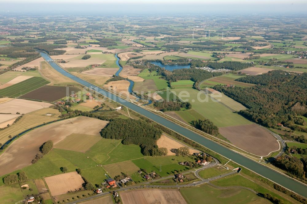 Olfen von oben - Dortmund-Ems-Kanal in Olfen im Bundesland Nordrhein-Westfalen