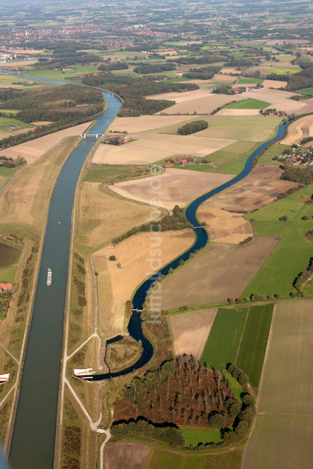 Olfen von oben - Dortmund-Ems-Kanal in Olfen im Bundesland Nordrhein-Westfalen