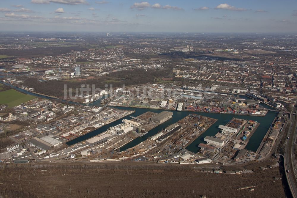 Dortmund von oben - Dortmunder Hafen in Dortmund im Bundesland Nordrhein-Westfalen NRW