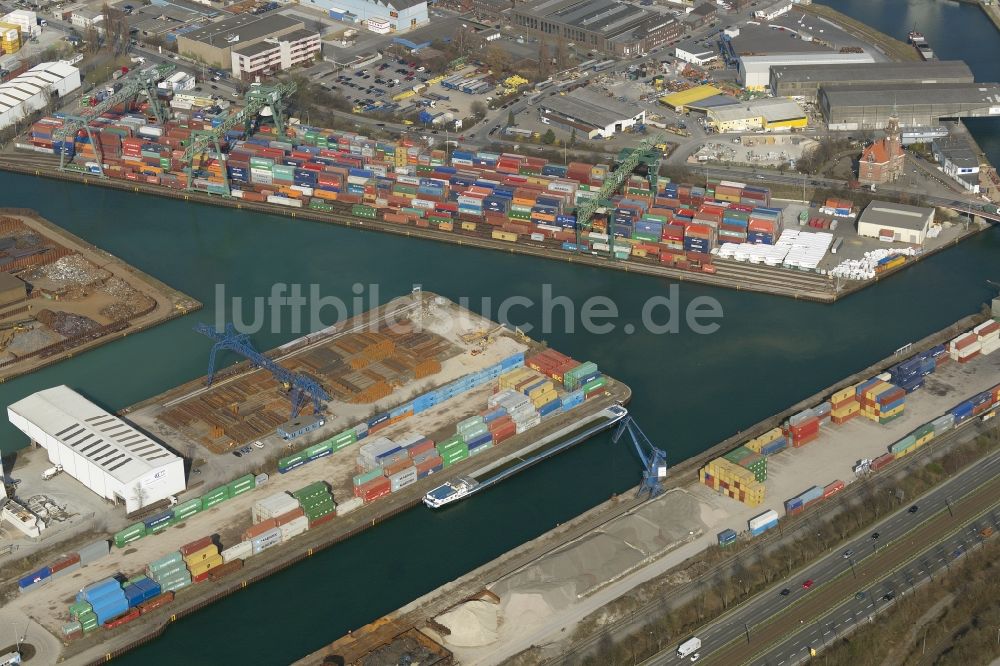 Dortmund von oben - Dortmunder Hafen in Dortmund im Bundesland Nordrhein-Westfalen NRW