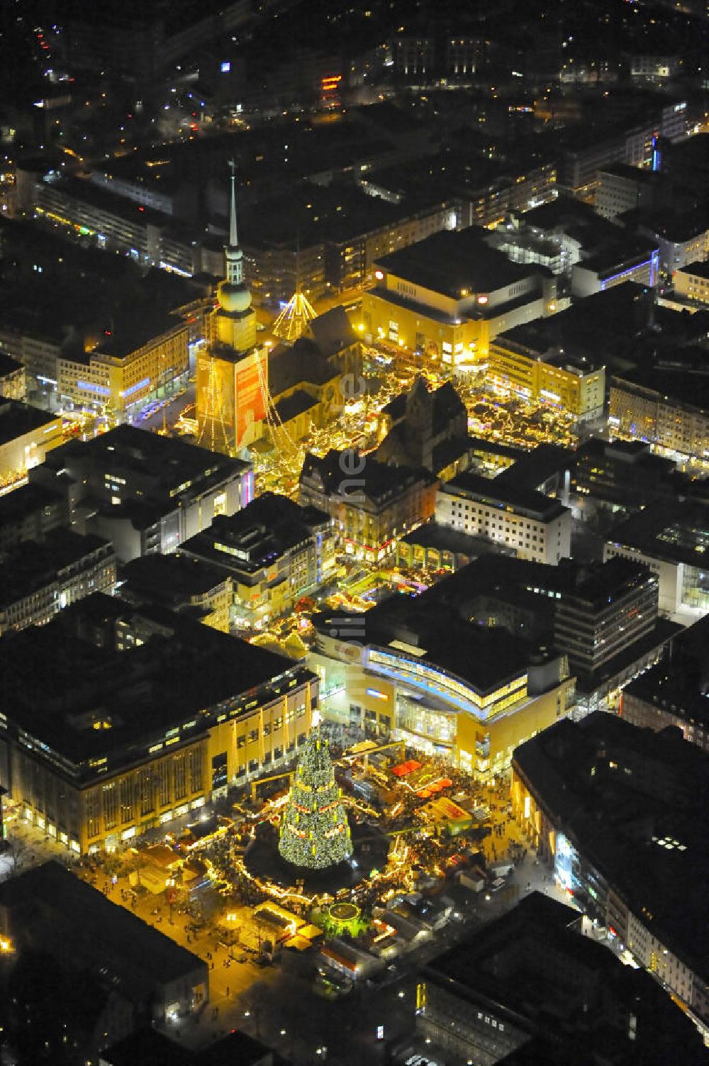 Dortmund von oben - Dortmunder Weihnachtsmarkt