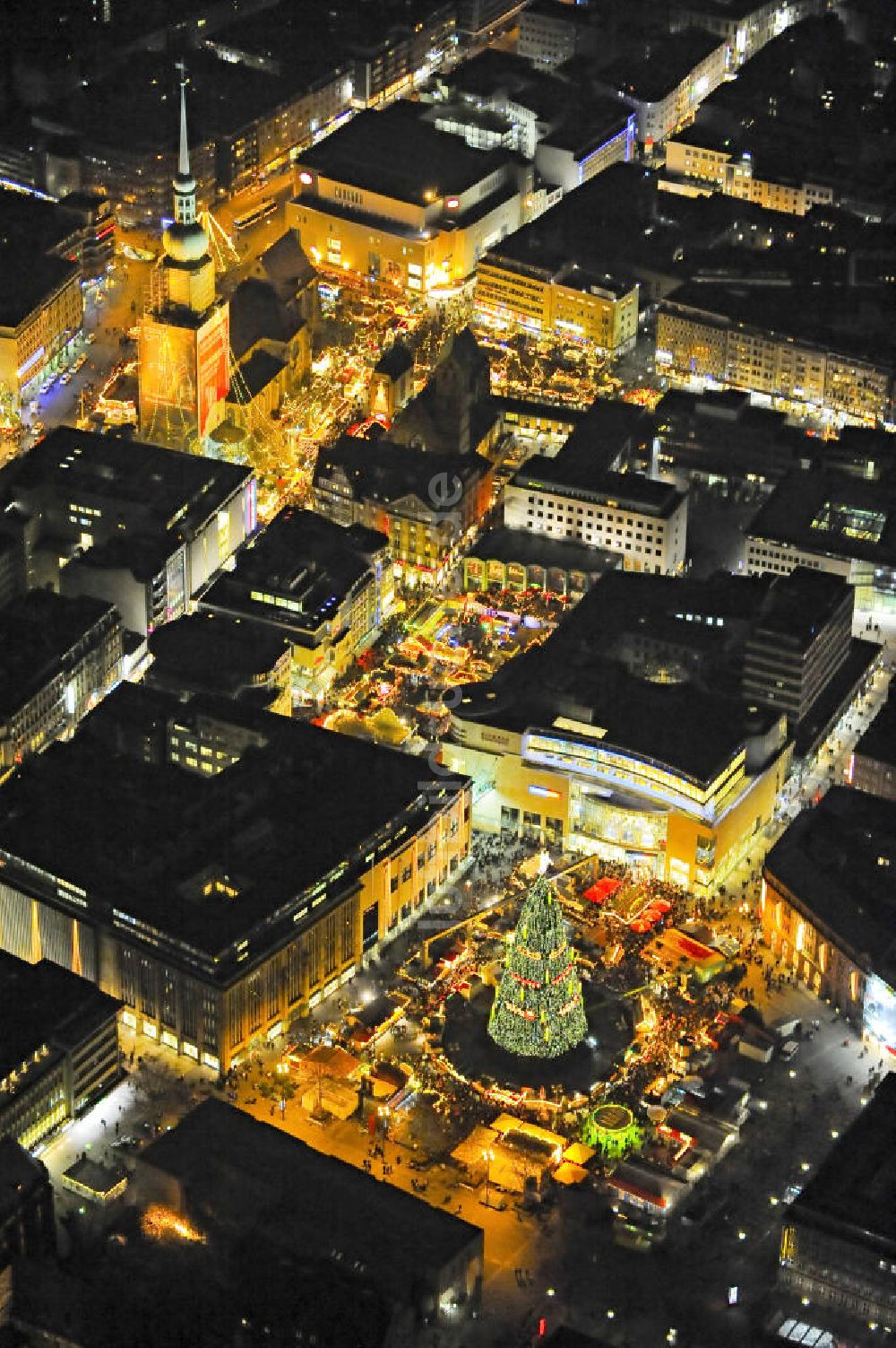 Dortmund von oben - Dortmunder Weihnachtsmarkt