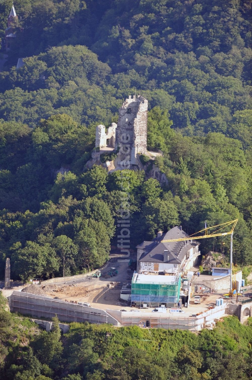 Luftaufnahme Königswinter - Drachenfelsplateau in Königswinter im Bundesland Nordrhein-Westfalen