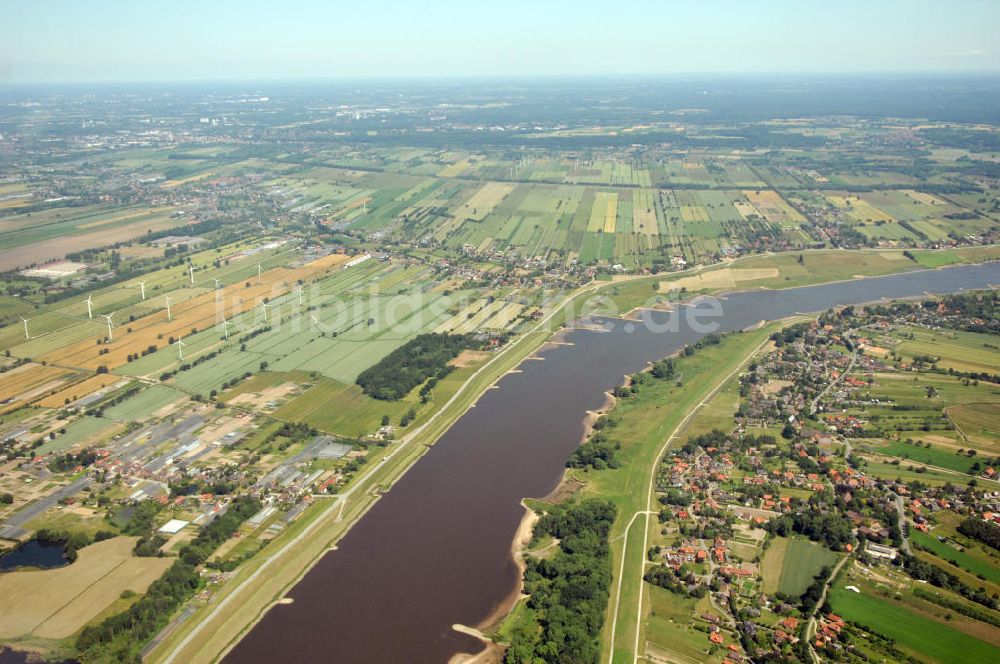 Luftaufnahme Drage - Drage an der Elbe in Niedersachsen