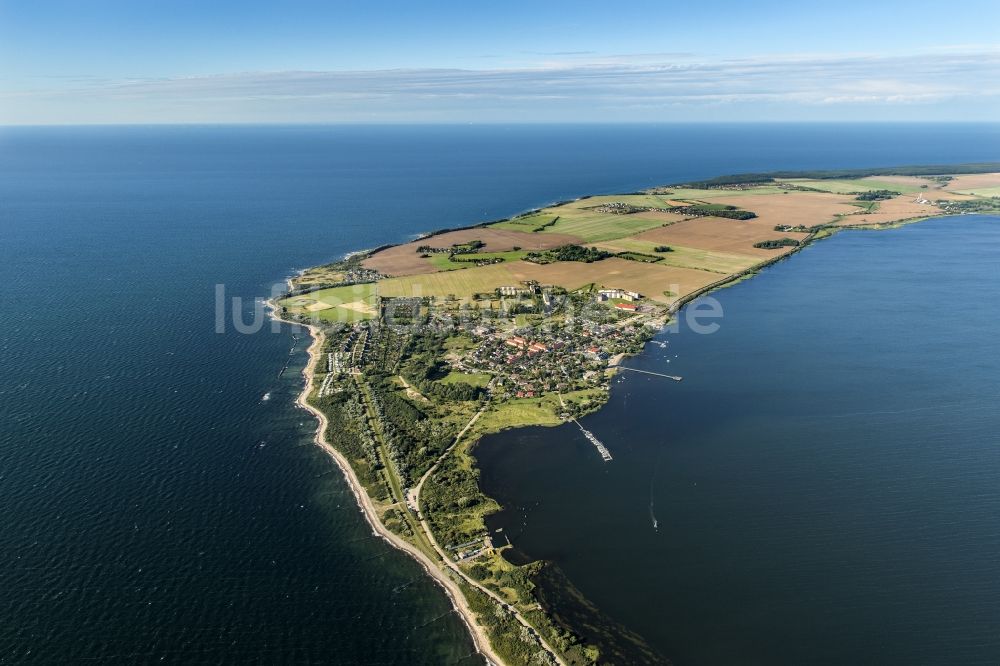 Dranske aus der Vogelperspektive: Dranske auf der Insel Rügen in der