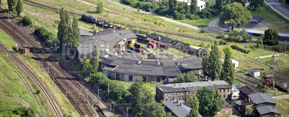 Luftaufnahme Kostrzyn / Küstrin - Drehscheibe am Bahnhof Kostrzyn