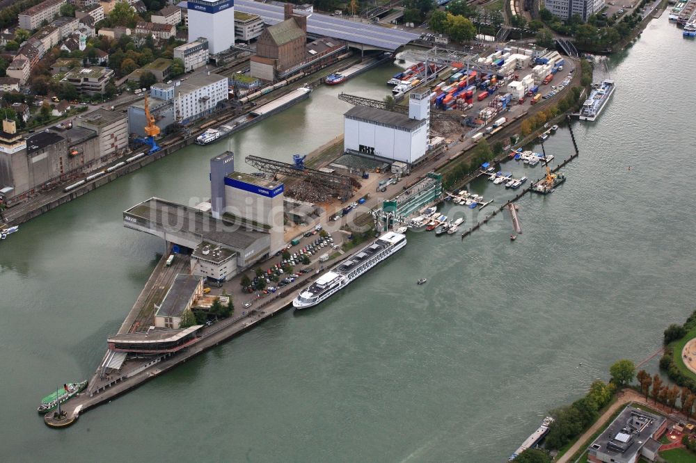 Basel aus der Vogelperspektive: Dreiländereck Schweiz-Deutschland-Frankreich in Basel in Schweiz