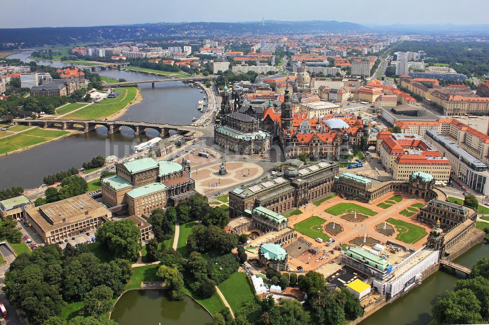 Dresden aus der Vogelperspektive: Dresdner Altstadt