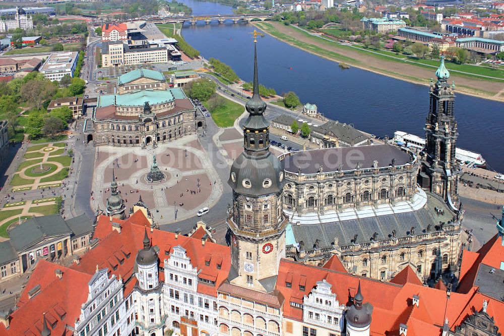 Dresden von oben - Dresdner Altstadt