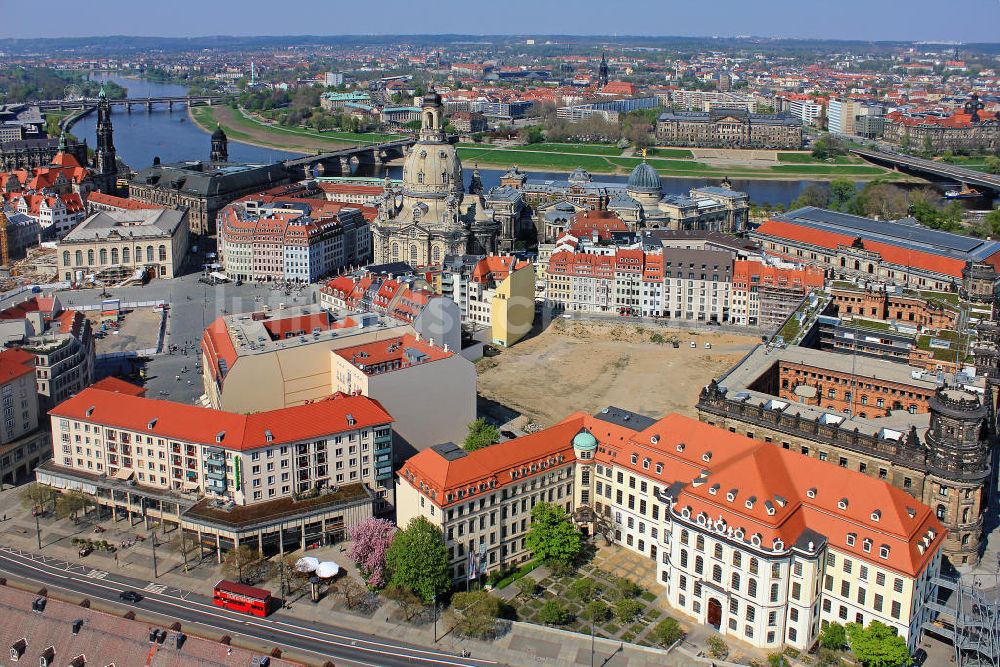 Dresden aus der Vogelperspektive: Dresdner Altstadt