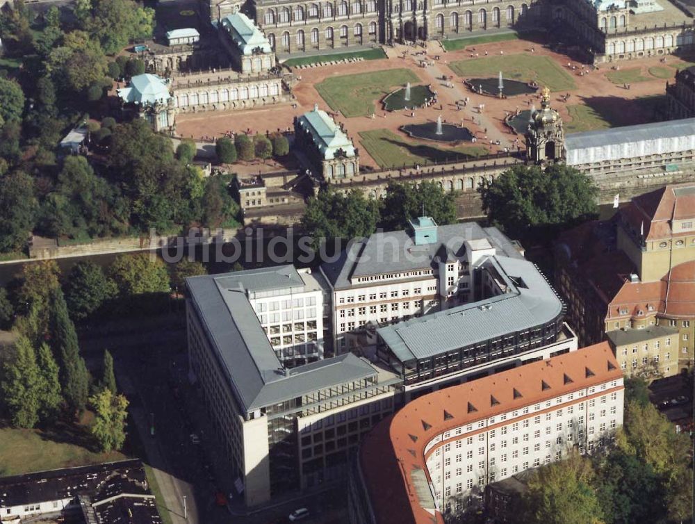 Luftbild Dresden - Dresdner Bank - Neubau am Zwinger in der Dresdner Altstadt