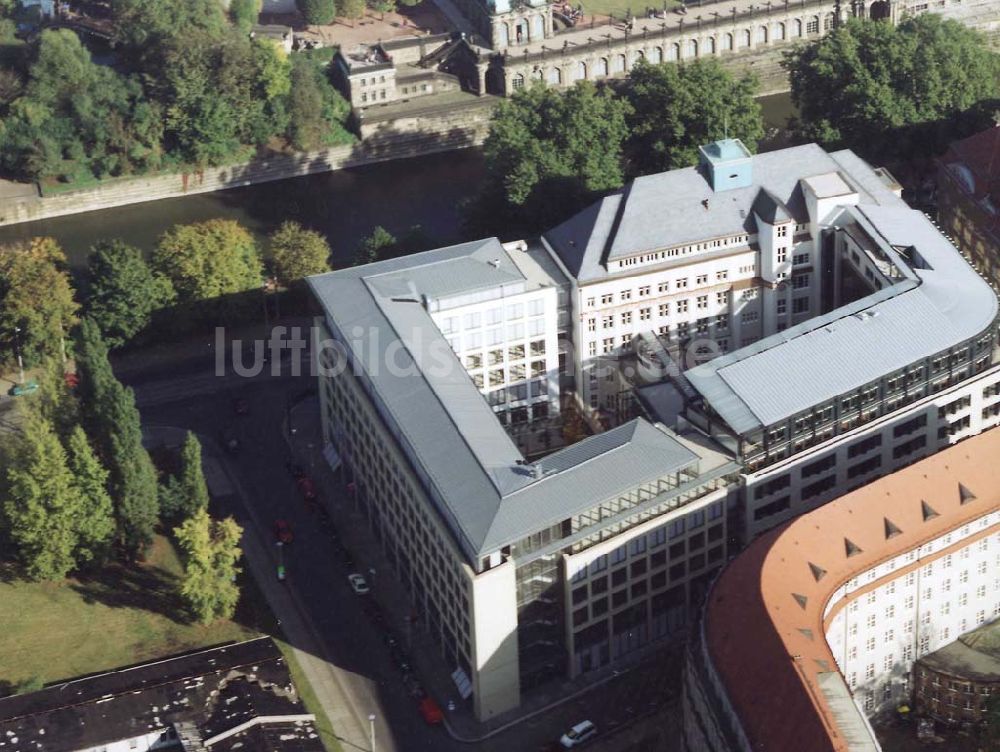 Luftbild Dresden - Dresdner Bank - Neubau am Zwinger in der Dresdner Altstadt