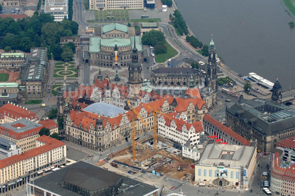 Luftaufnahme Dresden - Dresdner Schloss / Residenzschloss in Dresden