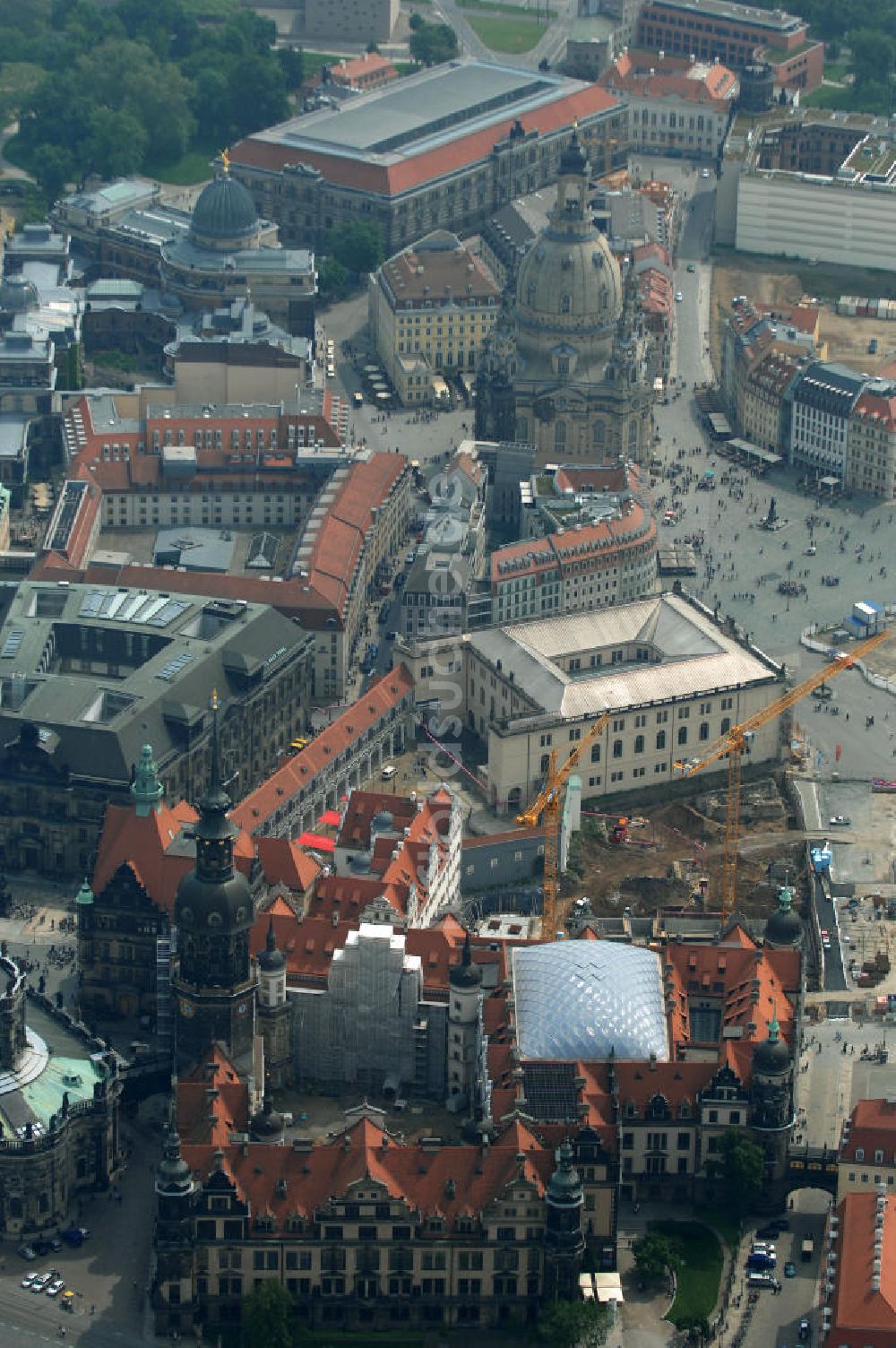 Luftaufnahme Dresden - Dresdner Schloss / Residenzschloss in Dresden