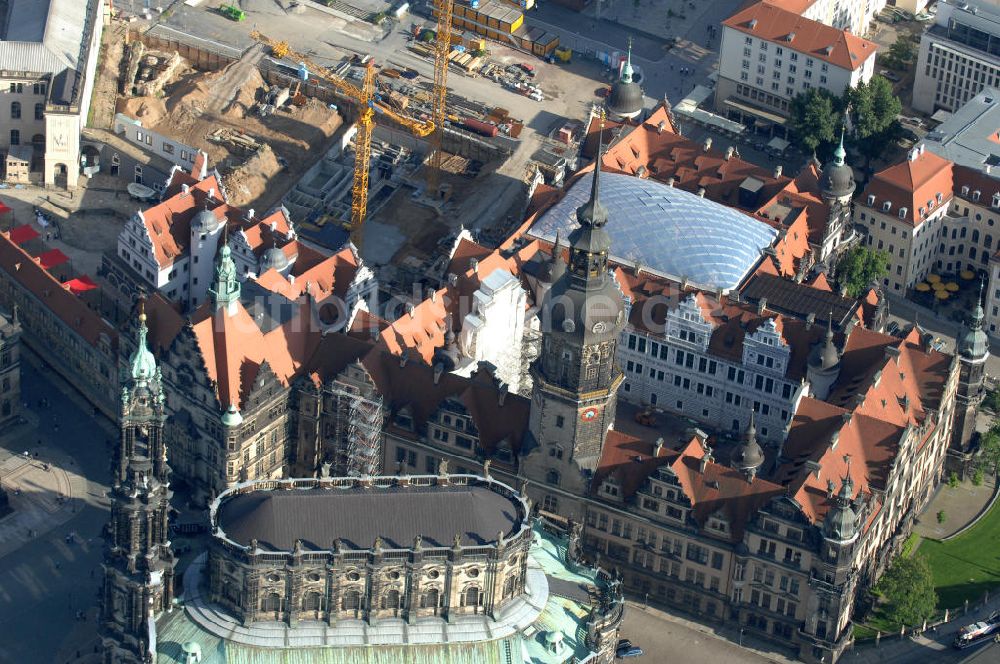 Luftaufnahme Dresden - Dresdner Schloss / Residenzschloss in Dresden