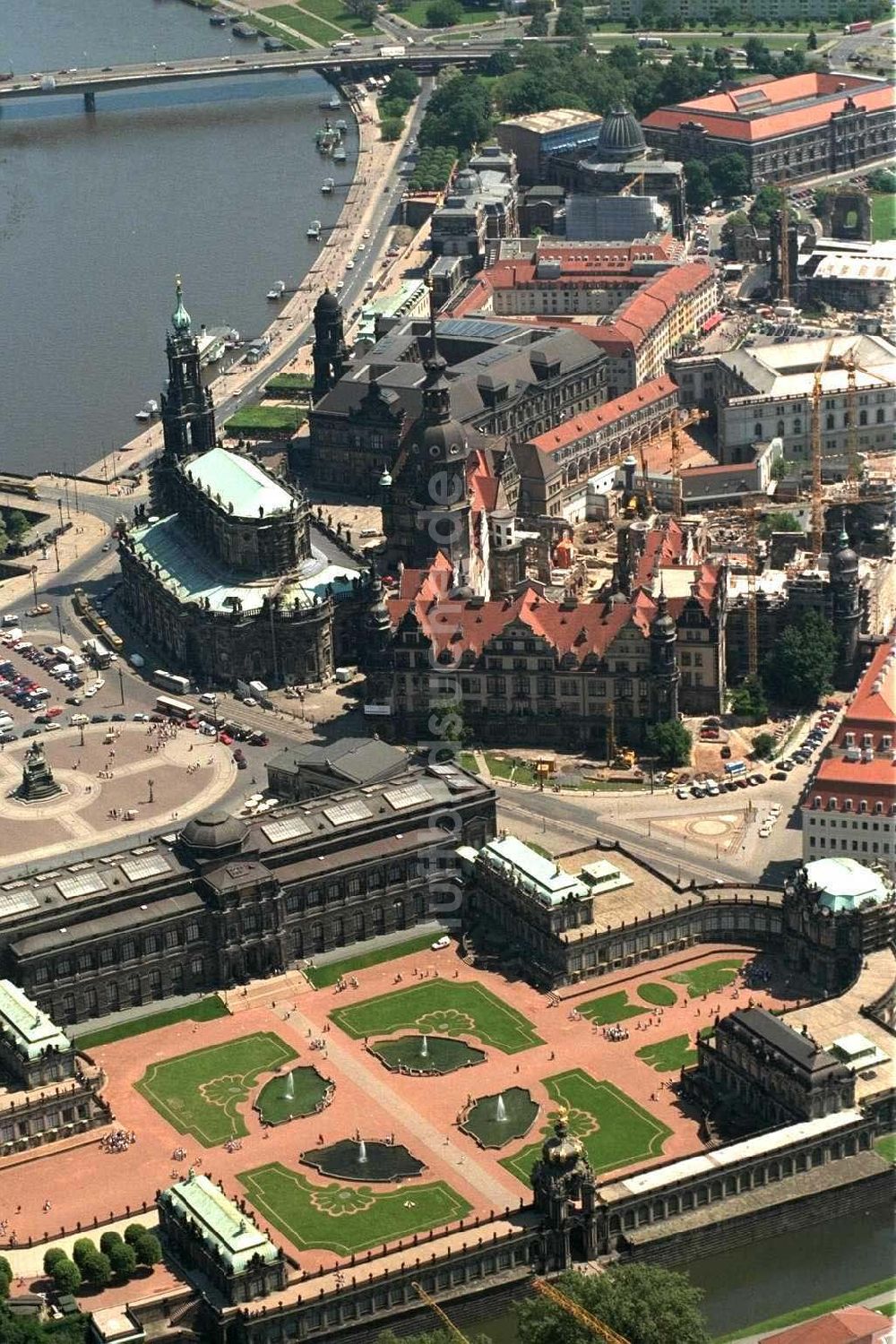 Dresden von oben - Dresdner Zwinger