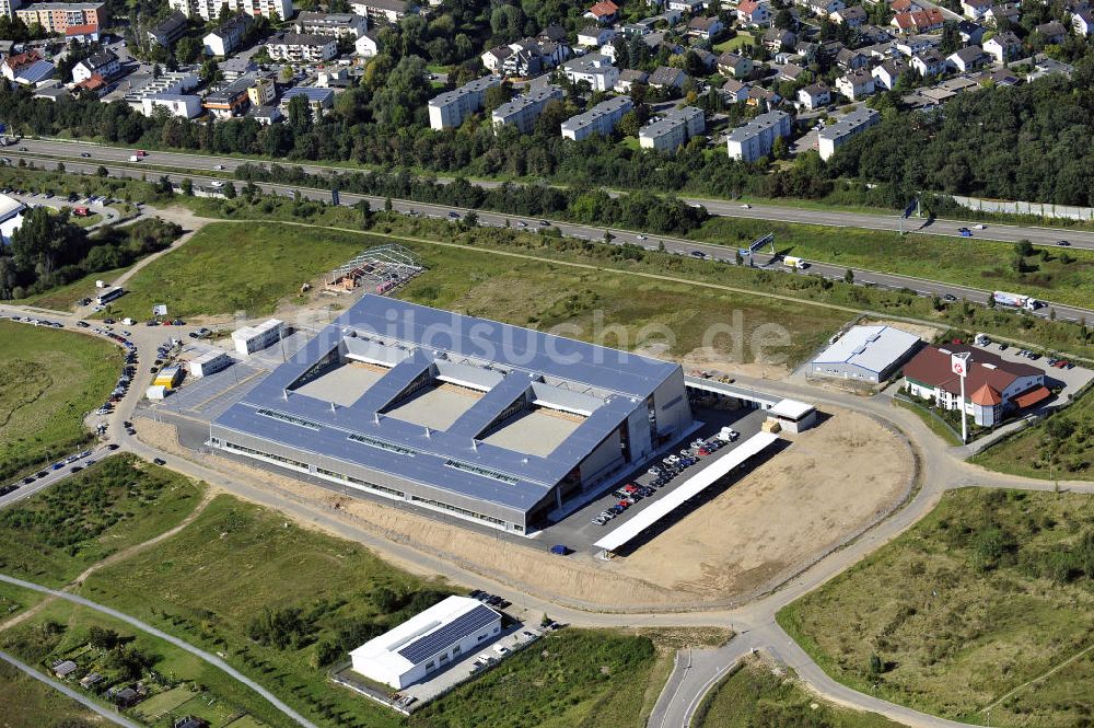 Rüsselsheim aus der Vogelperspektive: Druckzentrum Business Park Blauer See Rüsselsheim