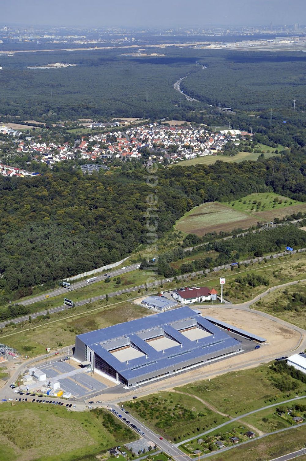 Luftbild Rüsselsheim - Druckzentrum Business Park Blauer See Rüsselsheim