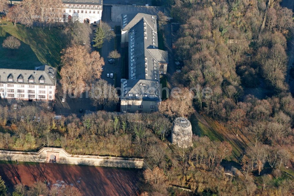 Mainz aus der Vogelperspektive: Drususstein mit Zitadelle in Mainz im Bundesland Rheinland-Pfalz