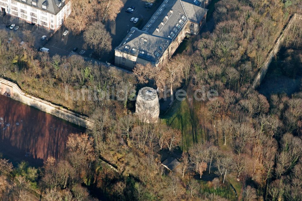 Luftaufnahme Mainz - Drususstein mit Zitadelle in Mainz im Bundesland Rheinland-Pfalz