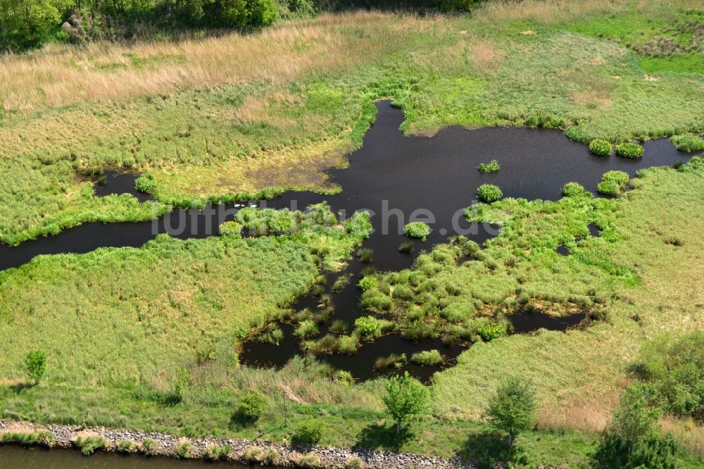 Luftaufnahme Parchau - Durchstich Parchau im Elbe-Havel-Kanal im Bundesland Sachsen-Anhalt