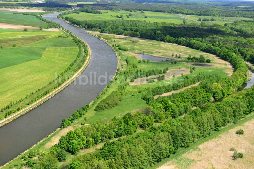 Luftbild Parchau - Durchstich Parchau im Elbe-Havel-Kanal im Bundesland Sachsen-Anhalt