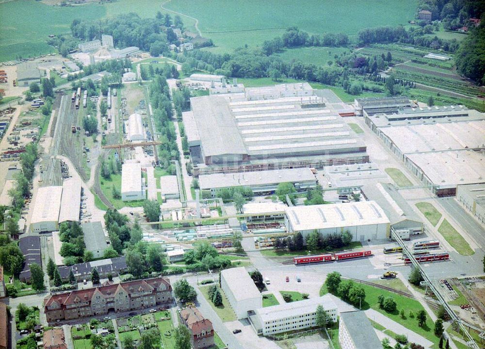 Luftbild Bautzen / Sachsen - (DWA) Schienenfahrzeugwerk in Bautzen / Sachs.