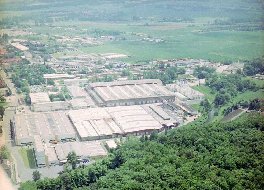 Bautzen / Sachsen aus der Vogelperspektive: (DWA) Schienenfahrzeugwerk in Bautzen / Sachs.