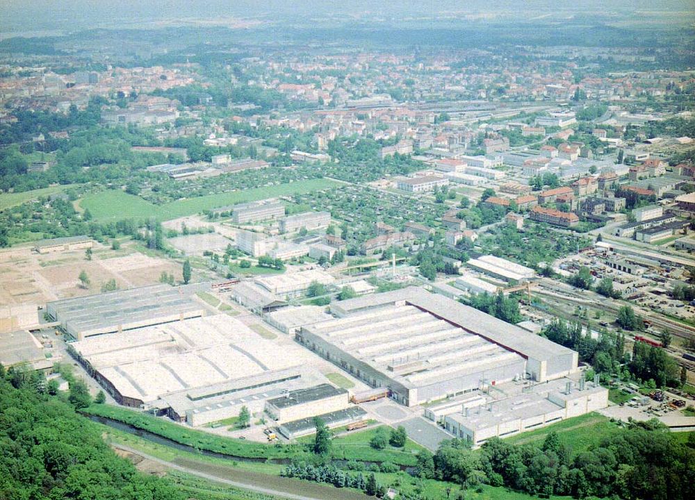 Luftaufnahme Bautzen / Sachsen - (DWA) Schienenfahrzeugwerk in Bautzen / Sachs.